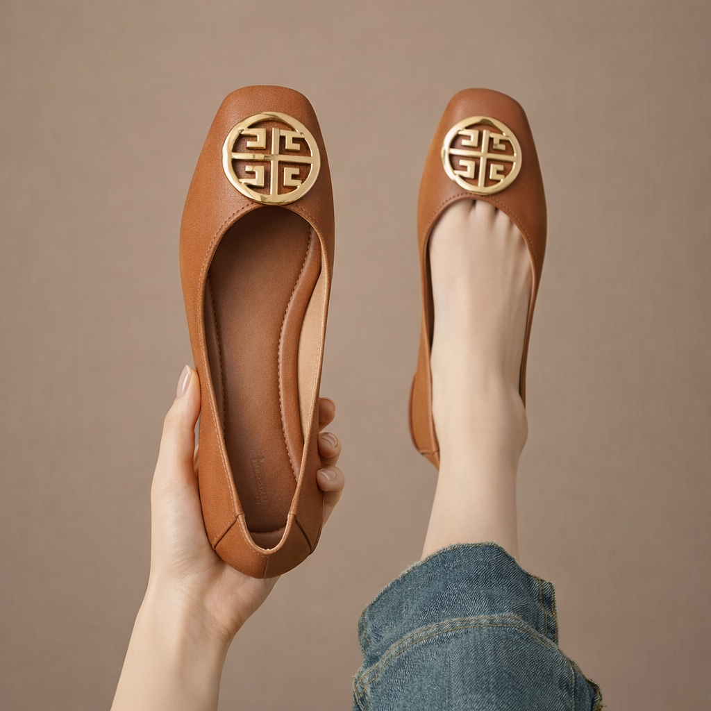 Leather Flats Ariel