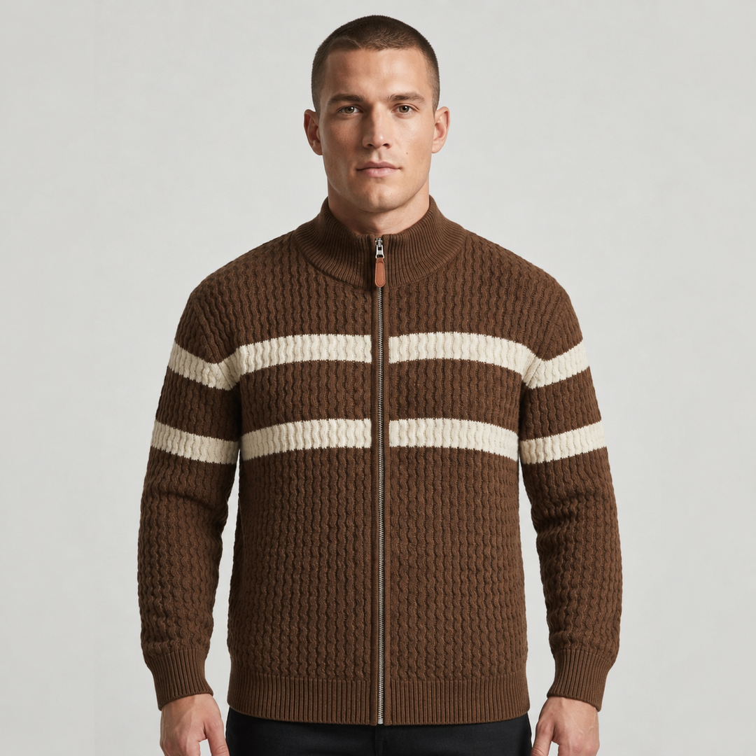 Textured Cable Knit Cardigan