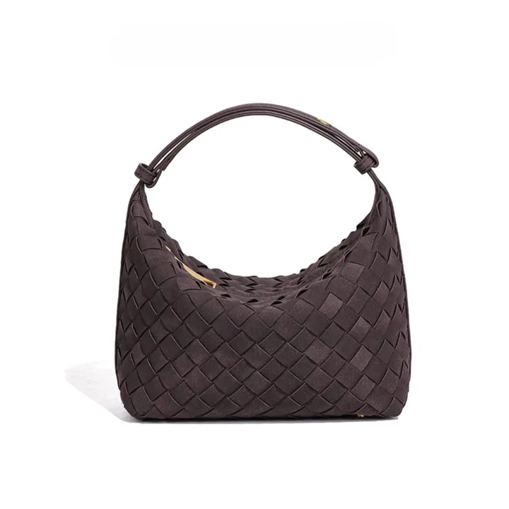 Matte Woven Structured Handbag