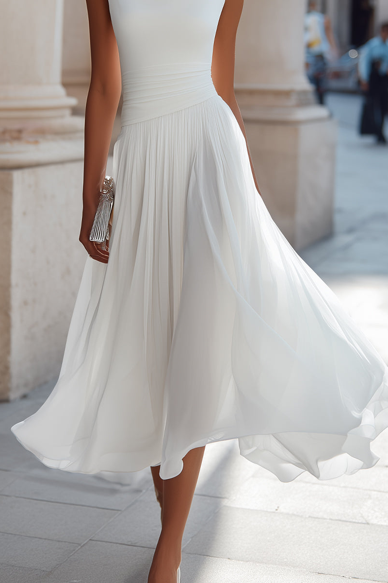 Draped Midi Occasion Dress
