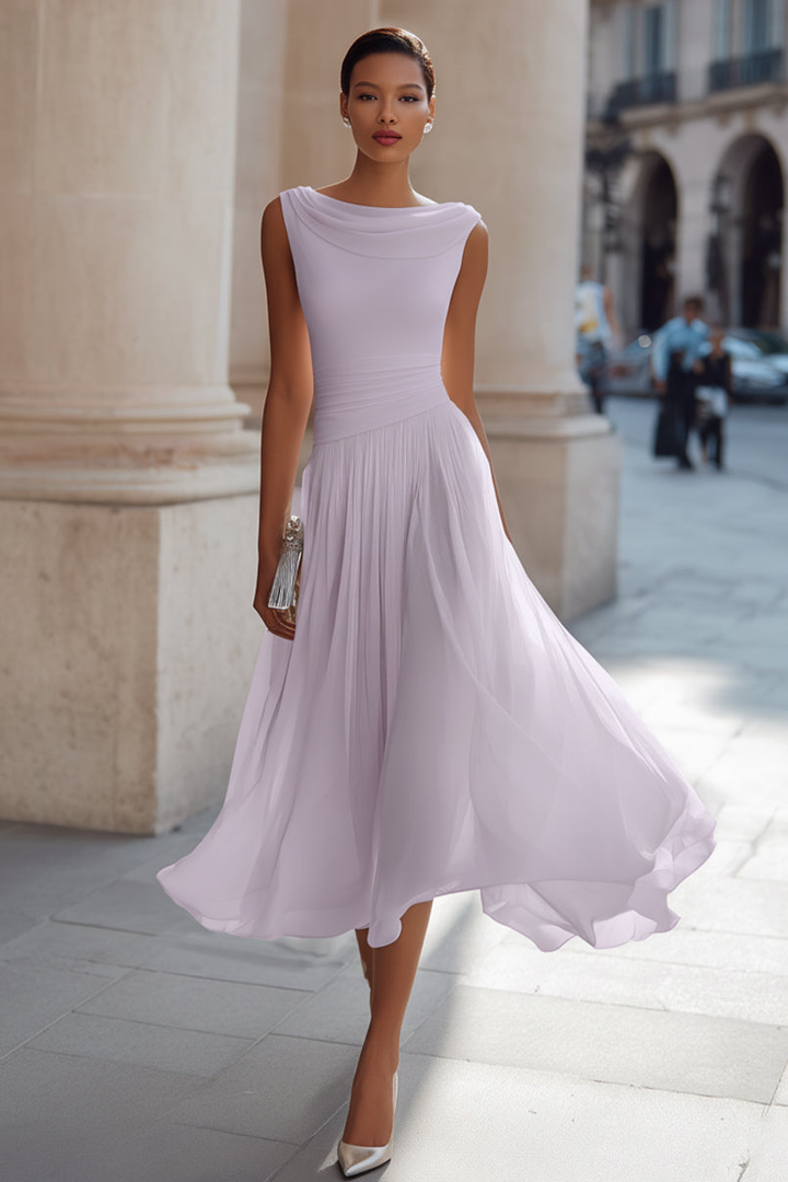 Draped Midi Occasion Dress