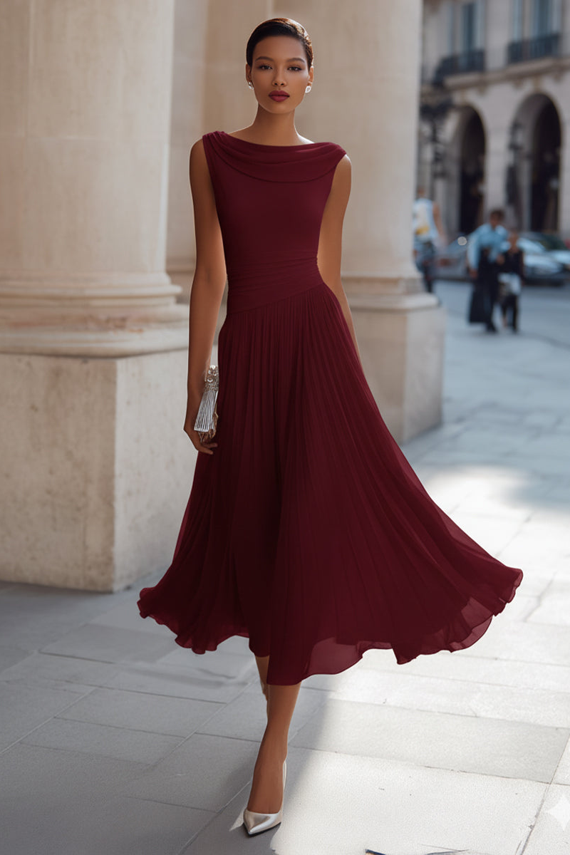 Draped Midi Occasion Dress