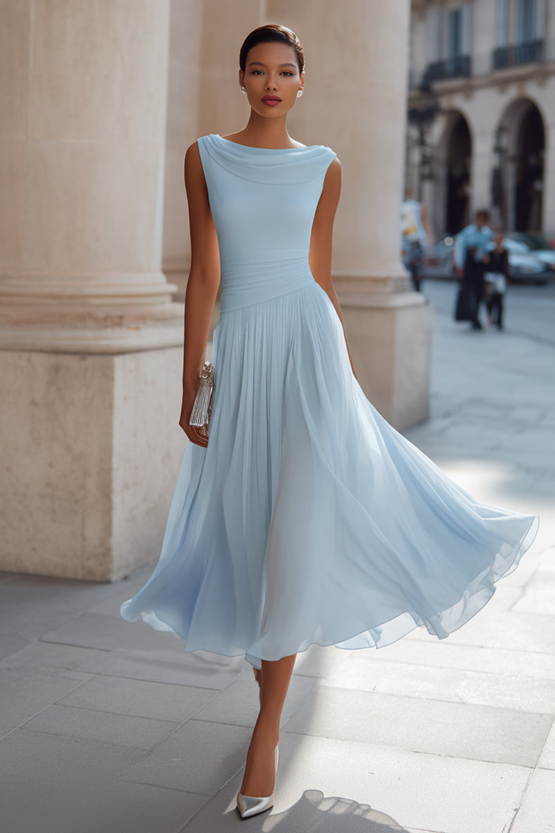 Draped Midi Occasion Dress