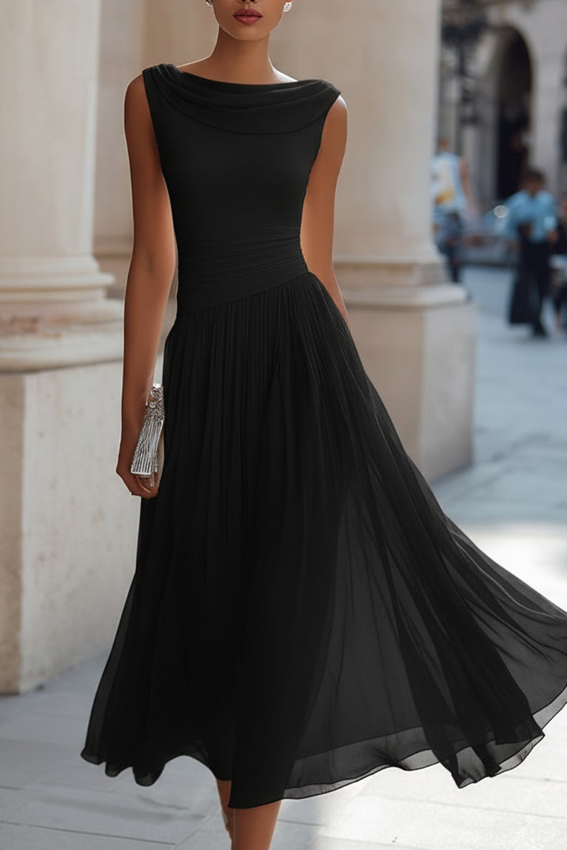 Draped Midi Occasion Dress