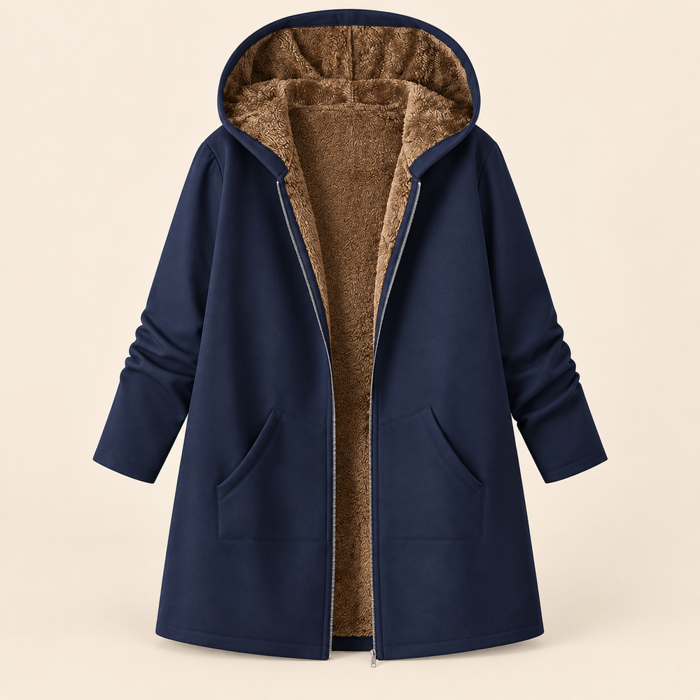 Cozy Sherpa-Lined Hooded Coat