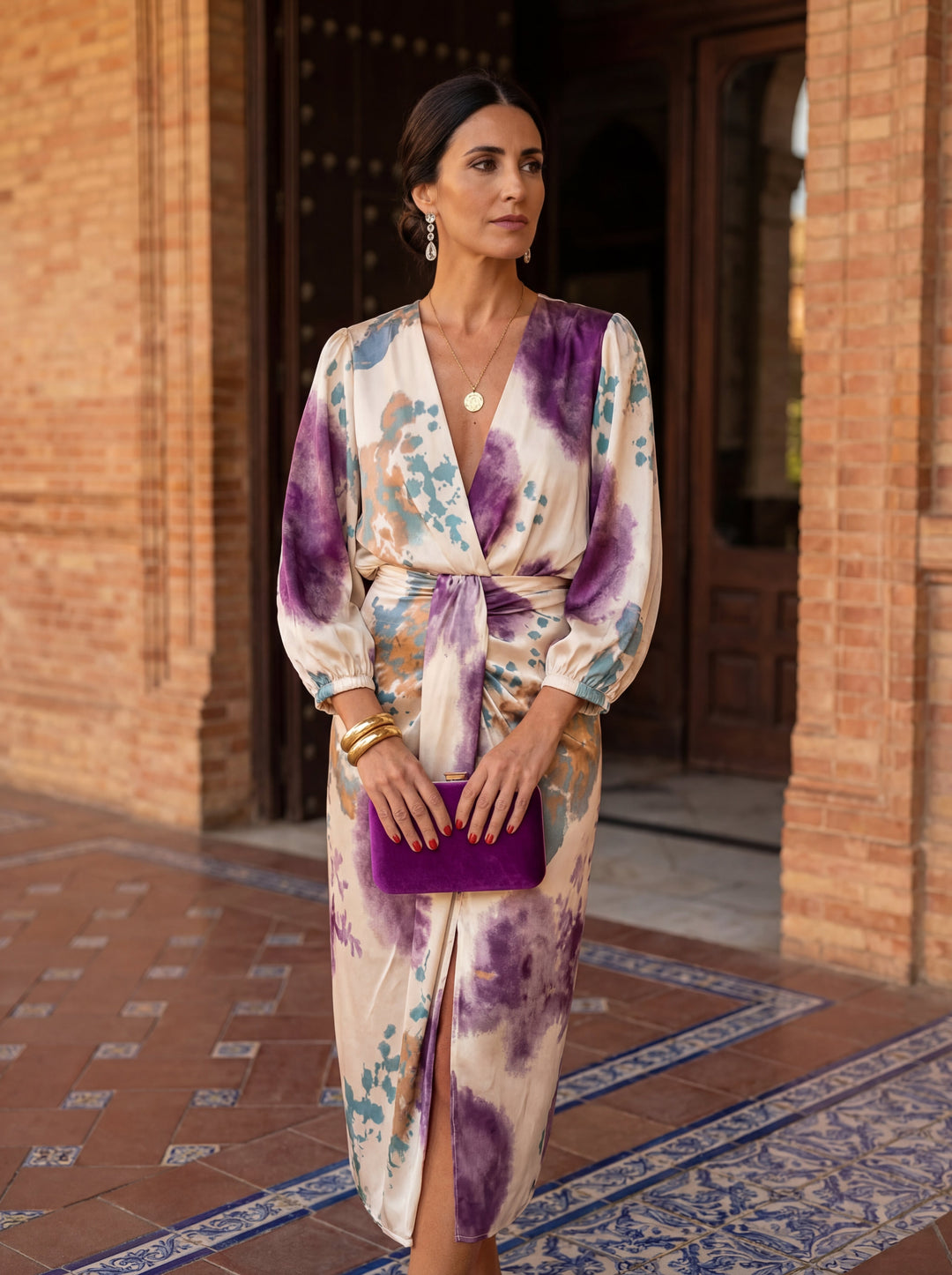 Elegant V-Neck Wrap Dress
