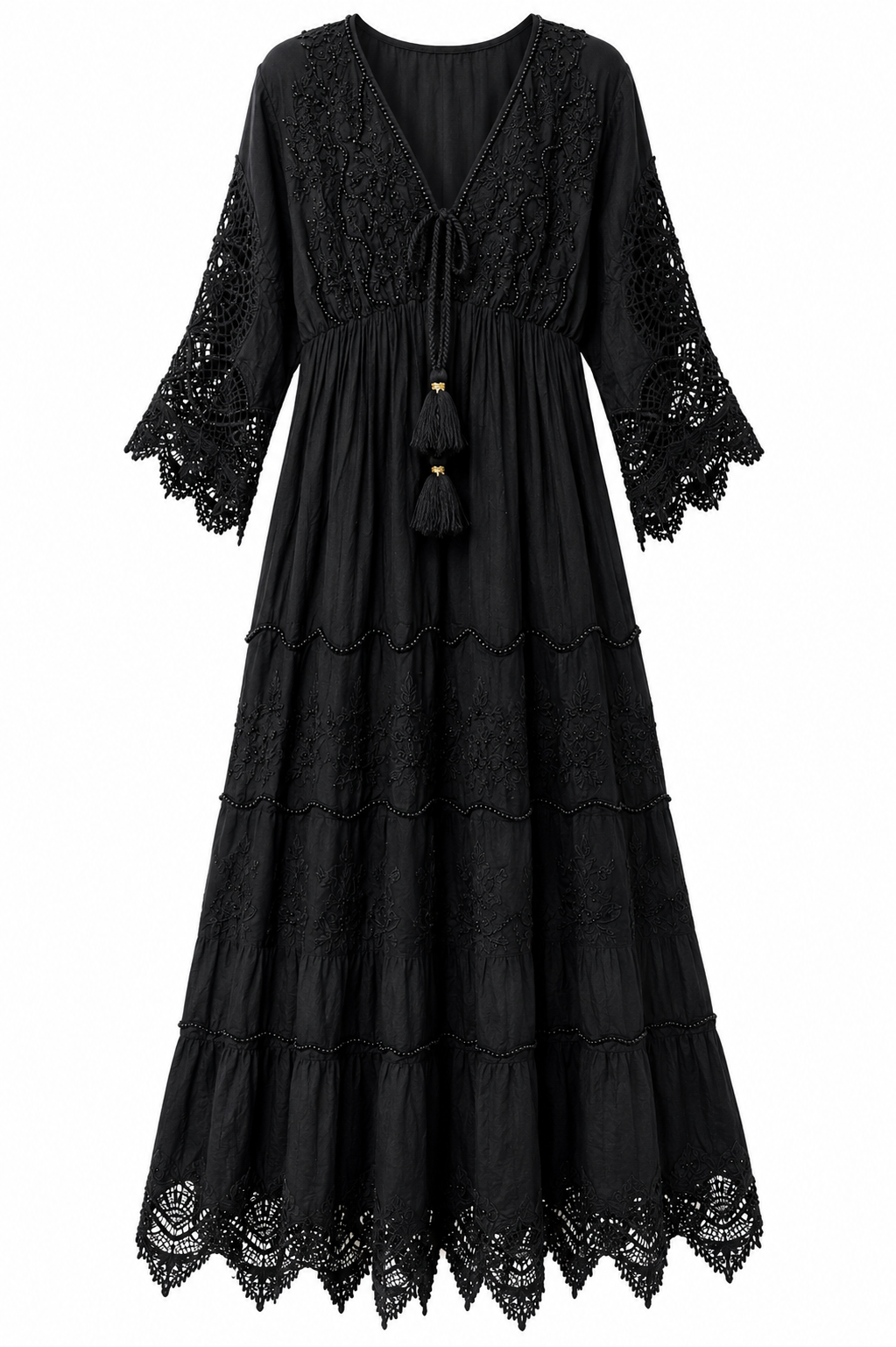 Black Lace Evening Dress