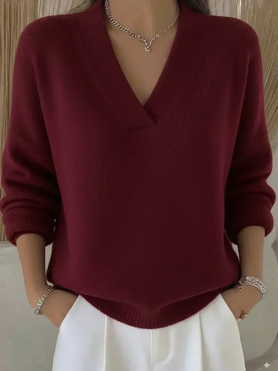 Relaxed V-Neck Sweater