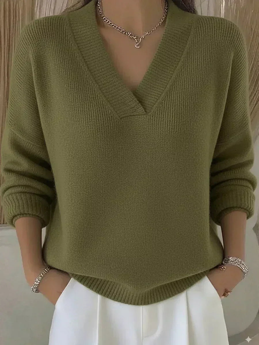 Relaxed V-Neck Sweater
