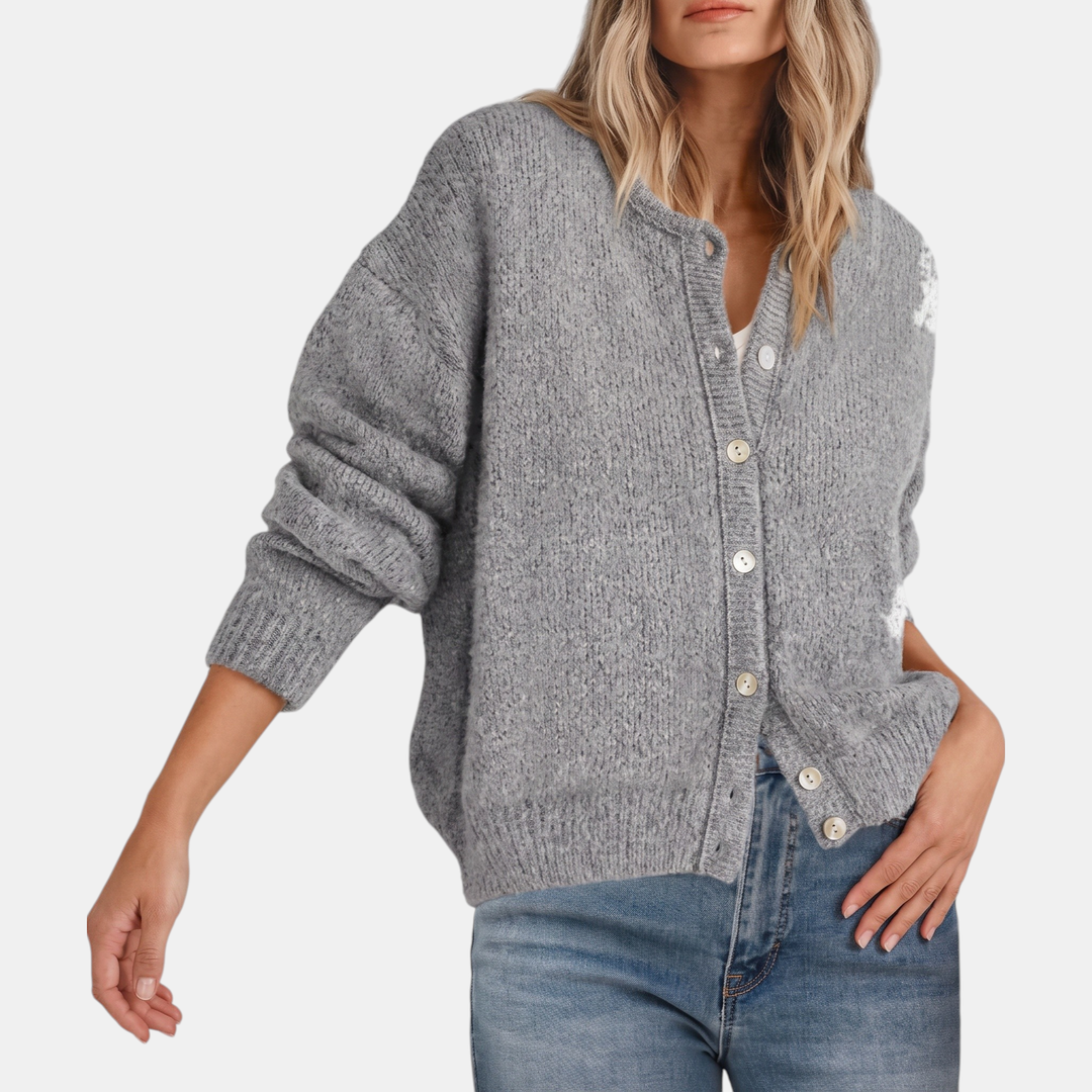 Relaxed Textured Button Cardigan