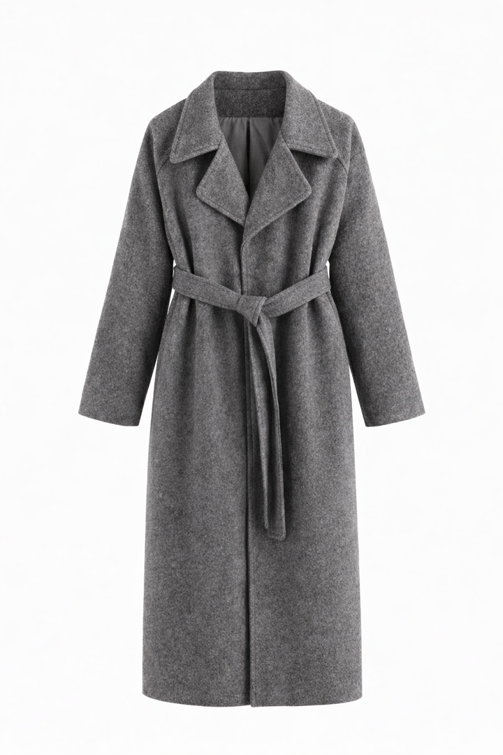 Elegant Belted Long Coat