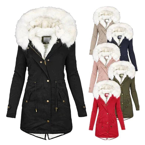 Winter Coat with Faux Fur Lining