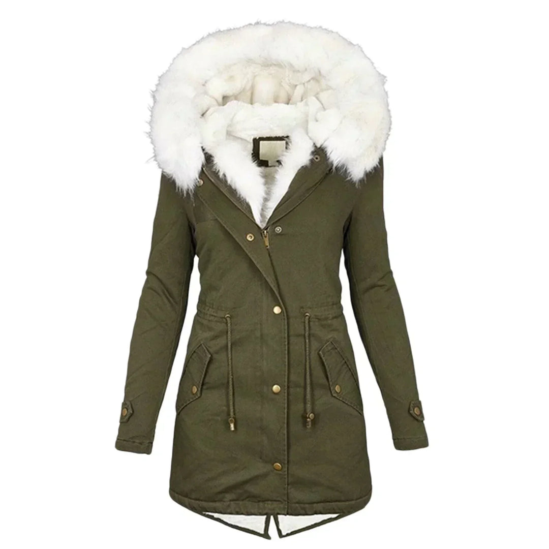 Winter Coat with Faux Fur Lining