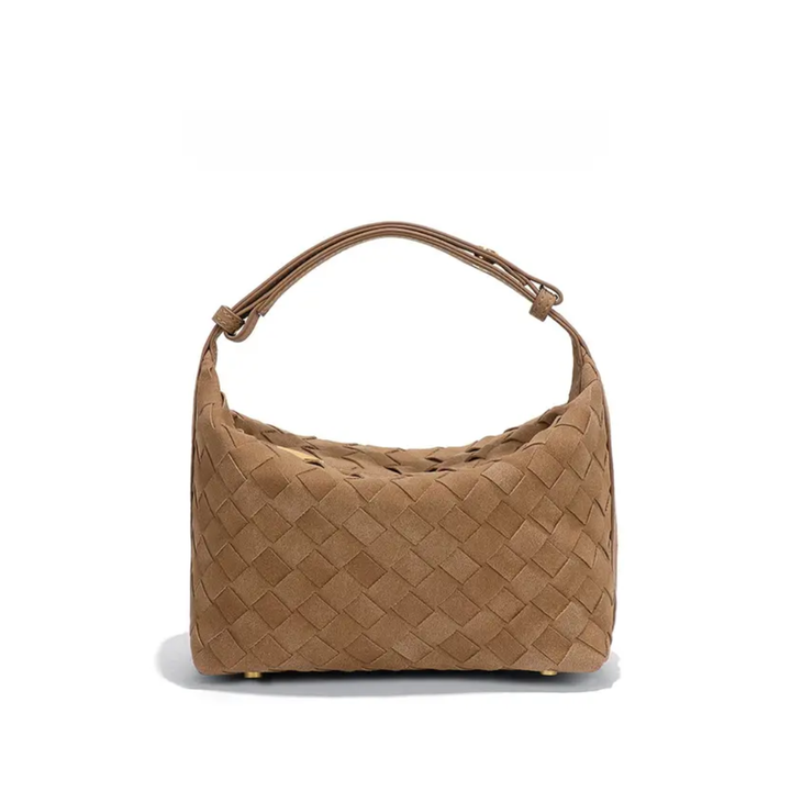Matte Woven Structured Handbag