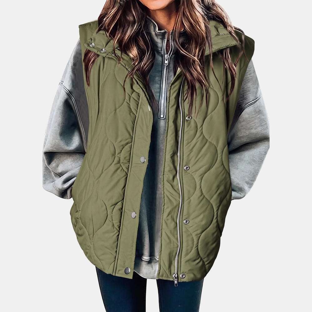 Quilted Hooded Puffer Vest