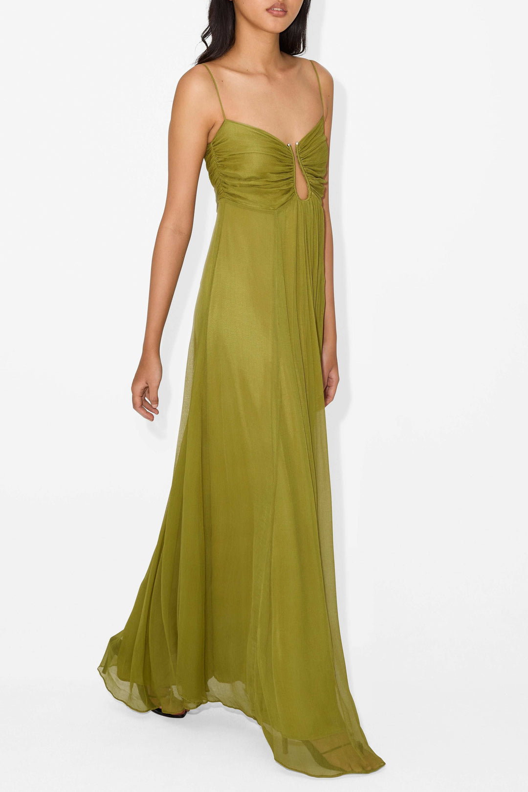 Flowing Keyhole Maxi Dress