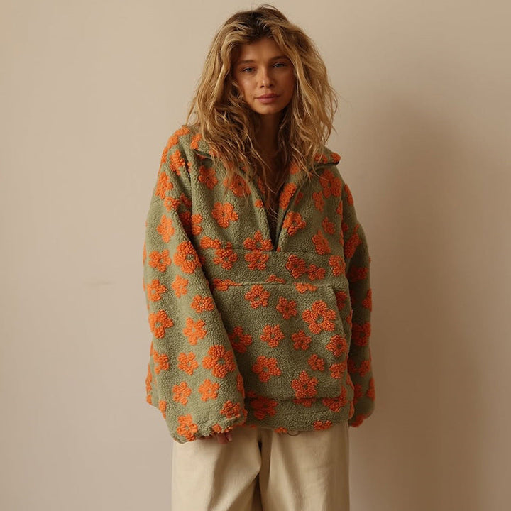Bloom Fleece with Floral Details