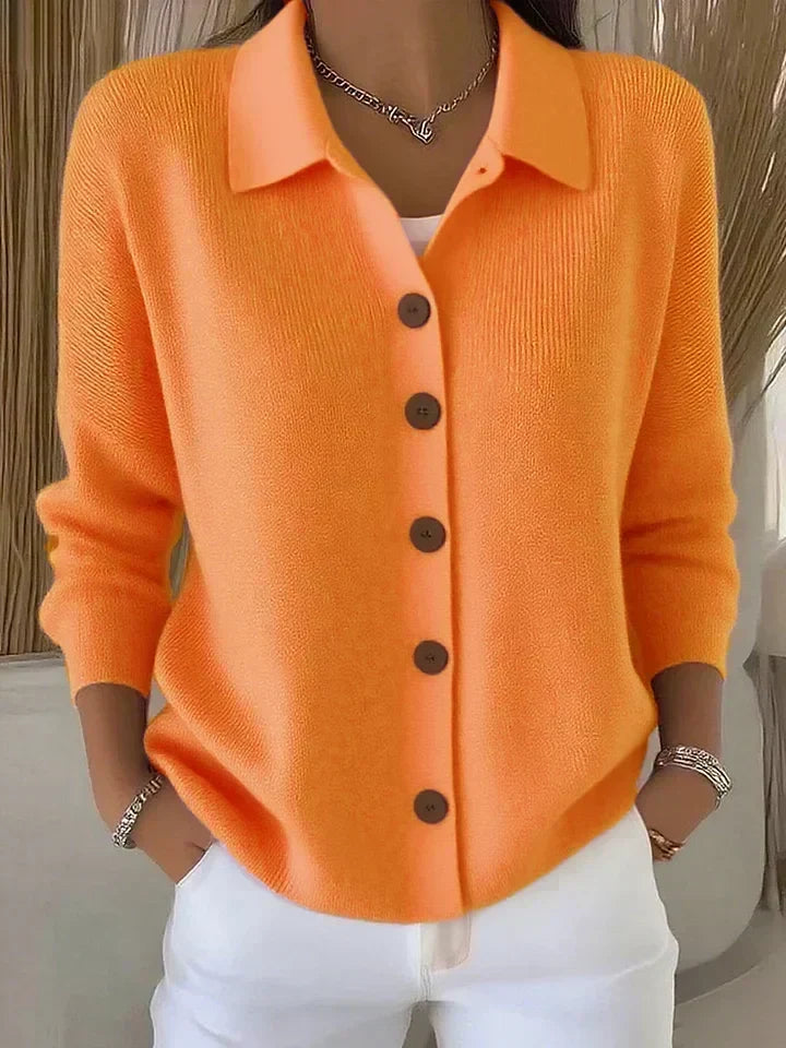 Button-Up Turtleneck Cardigan