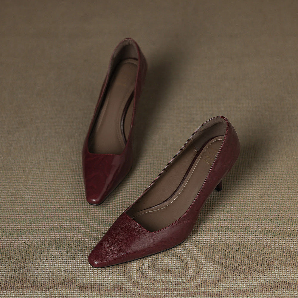 Genuine Leather Heels Ensley