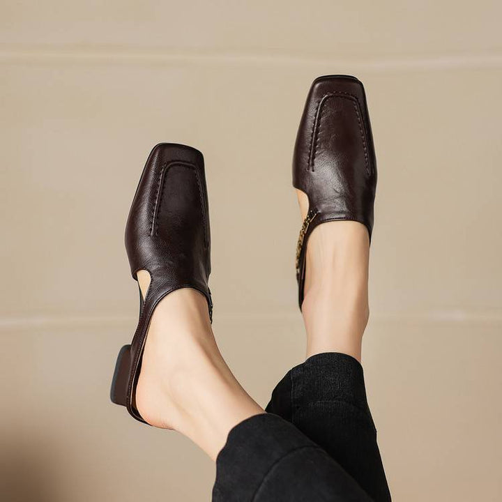 Genuine Leather Mules Kathryn