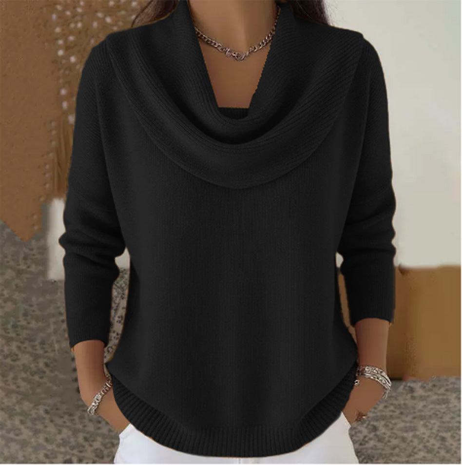 Draped Neck Sweater