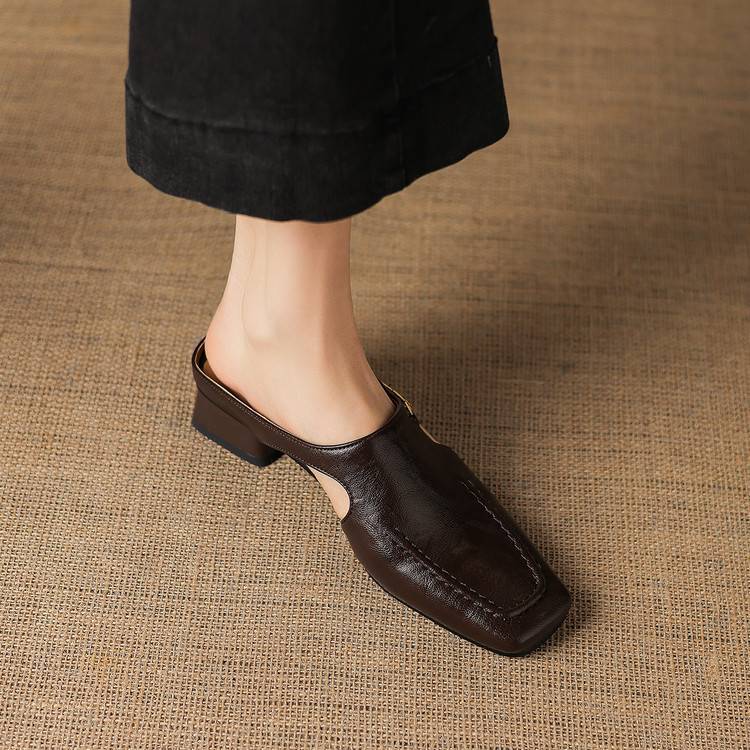 Genuine Leather Mules Kathryn