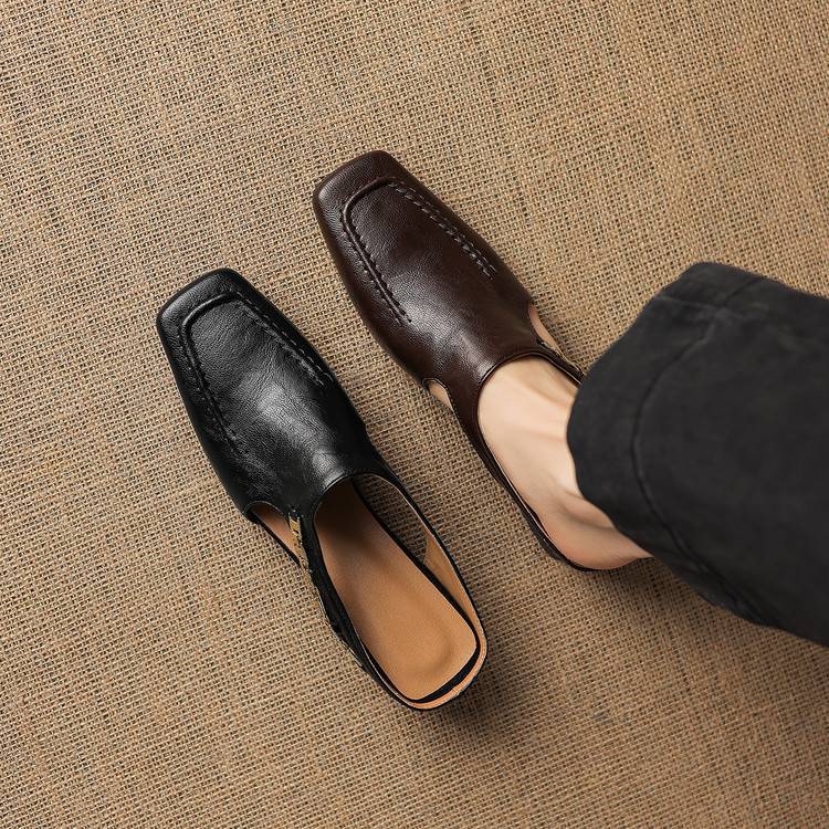 Genuine Leather Mules Kathryn