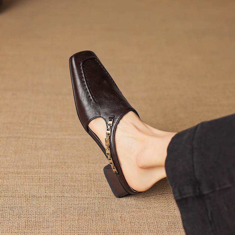 Genuine Leather Mules Kathryn