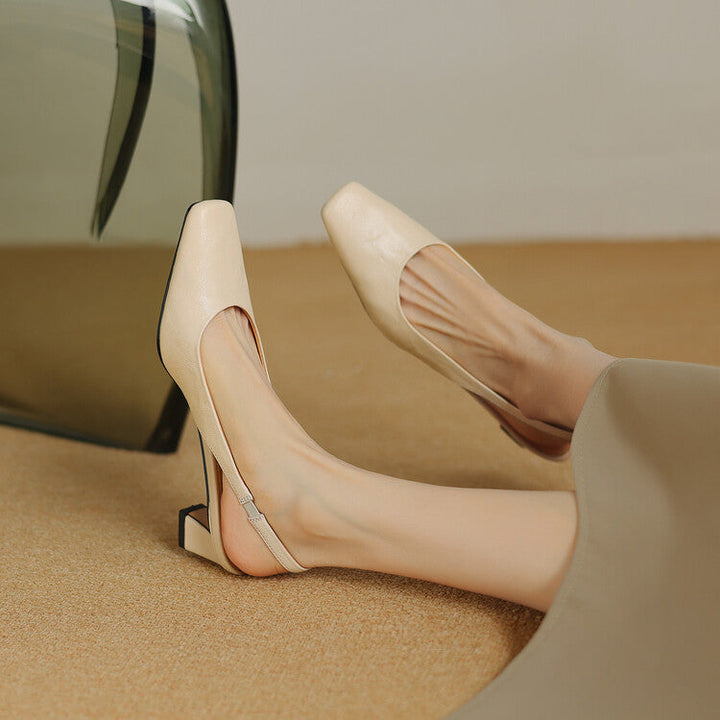 Genuine Leather Slingbacks