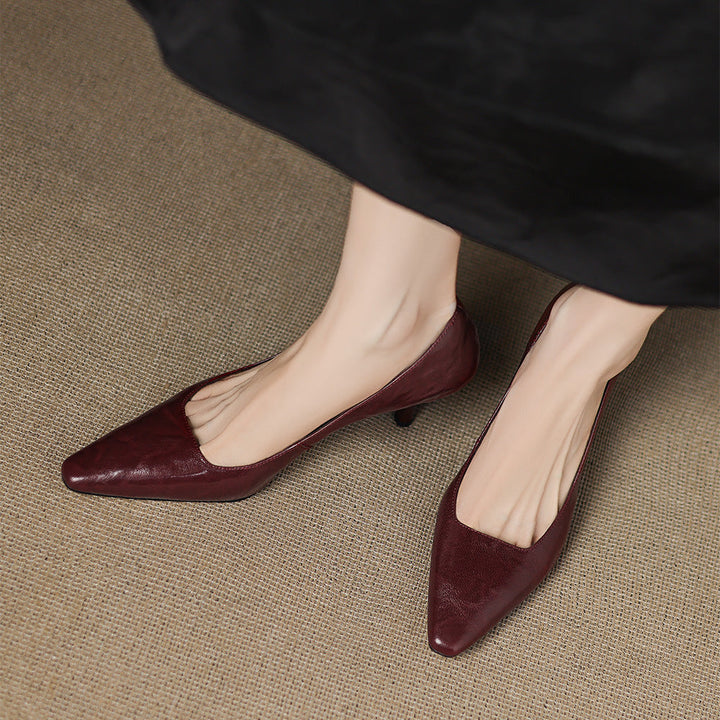 Genuine Leather Heels Ensley