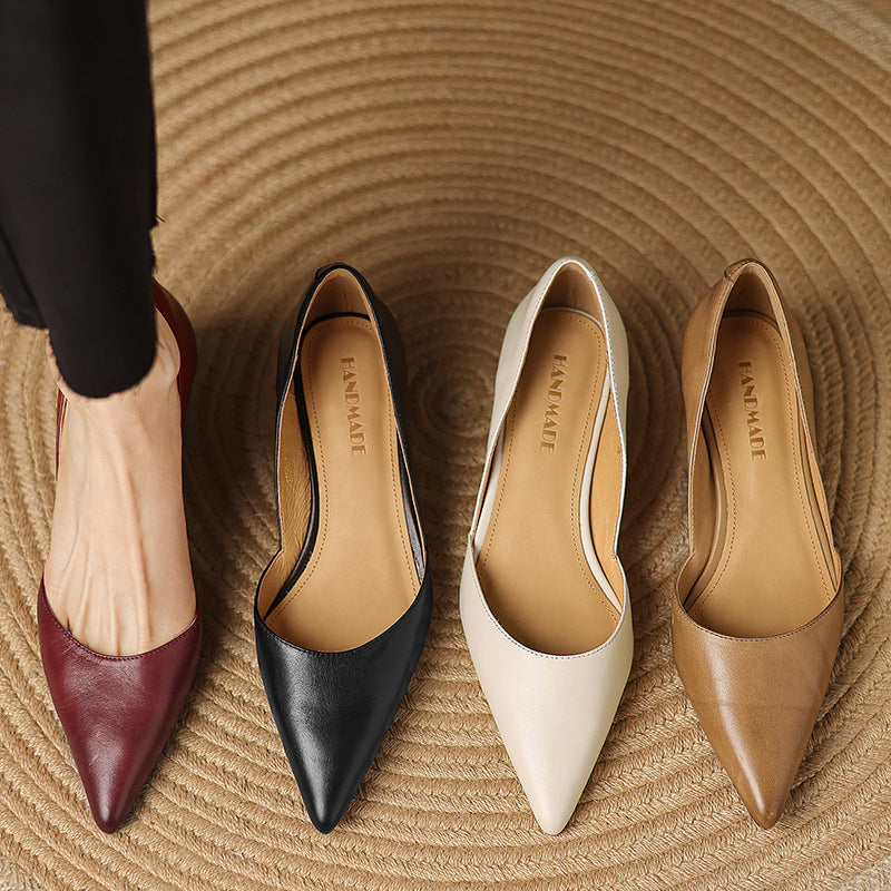 Leather Kitten Heels