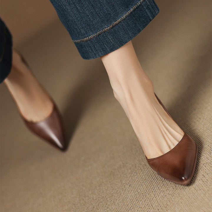 Leather Kitten Heels Carla
