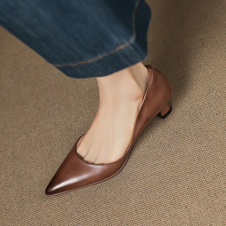 Leather Kitten Heels Carla