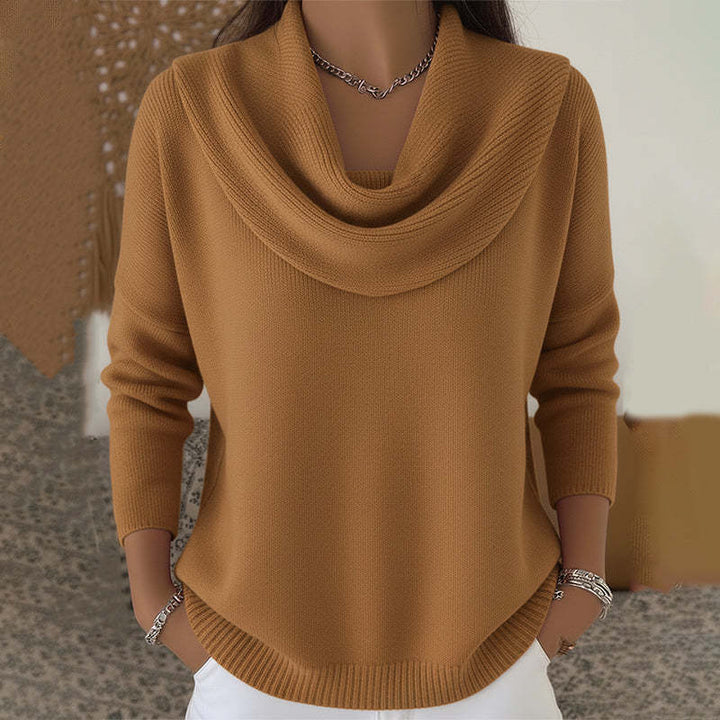 Draped Neck Sweater