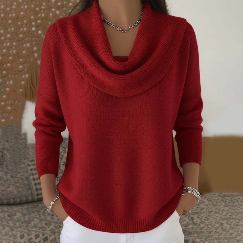 Draped Neck Sweater