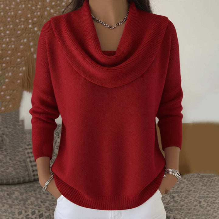 Draped Neck Sweater