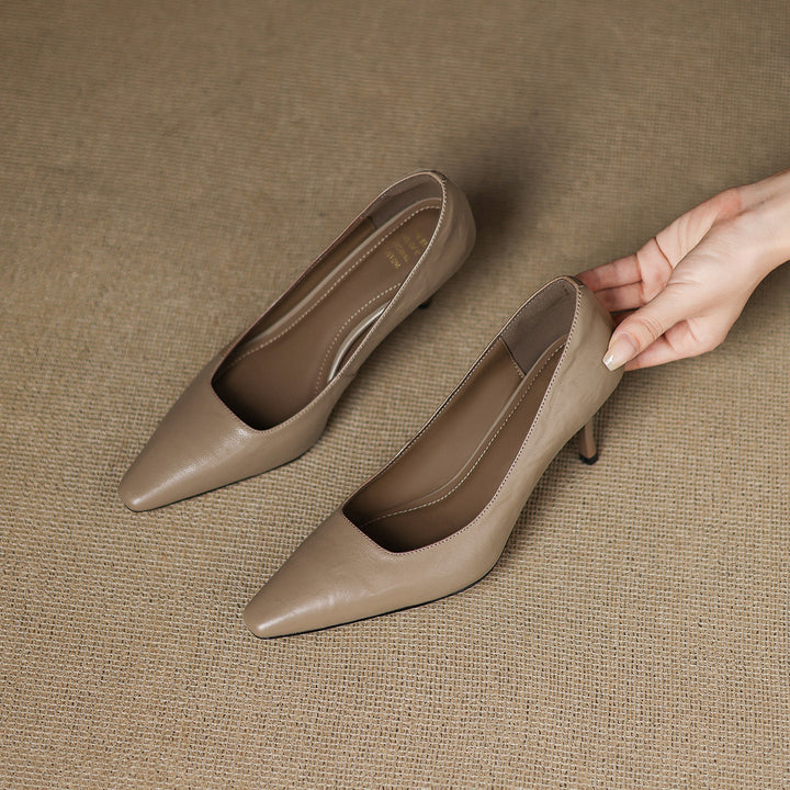 Genuine Leather Heels Ensley