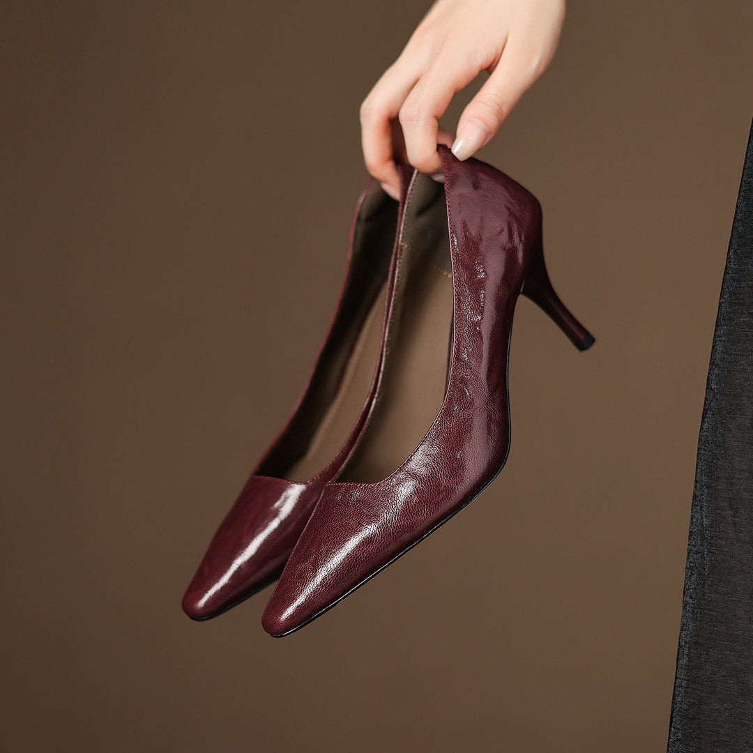 Genuine Leather Heels Ensley