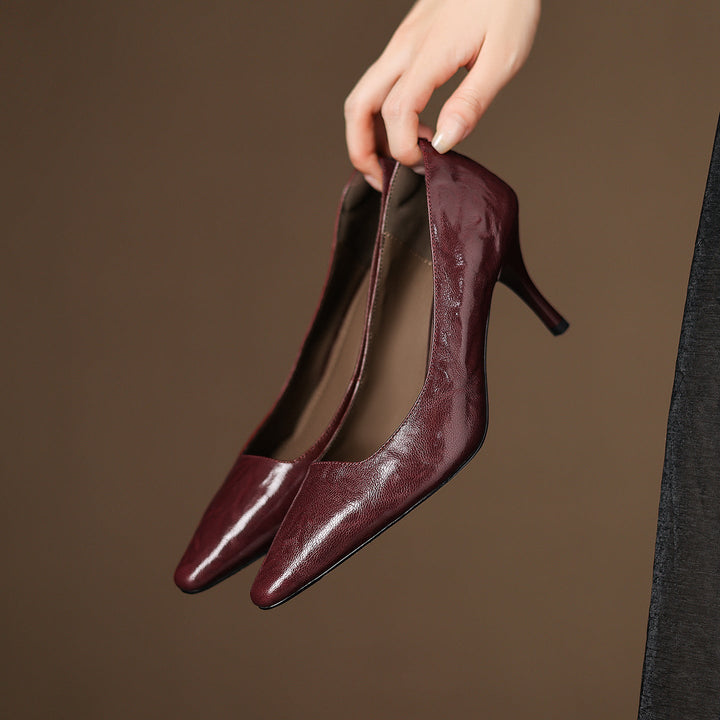 Genuine Leather Heels Ensley