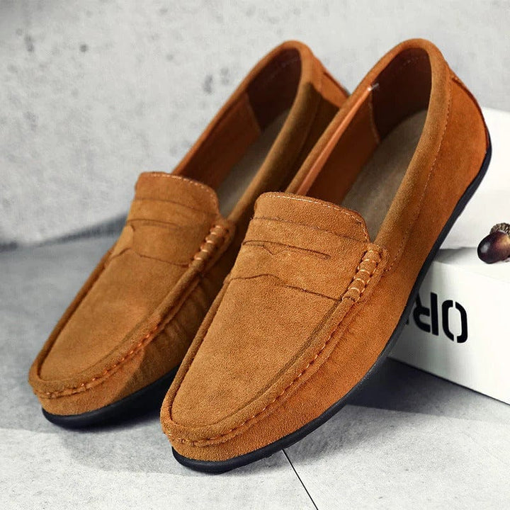 Suede Loafers with Cushioned Comfort