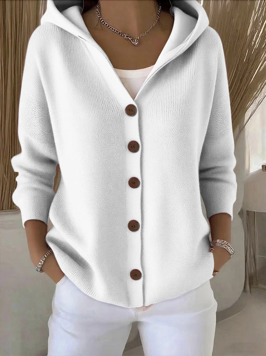 Hooded Knit Cardigan Everly