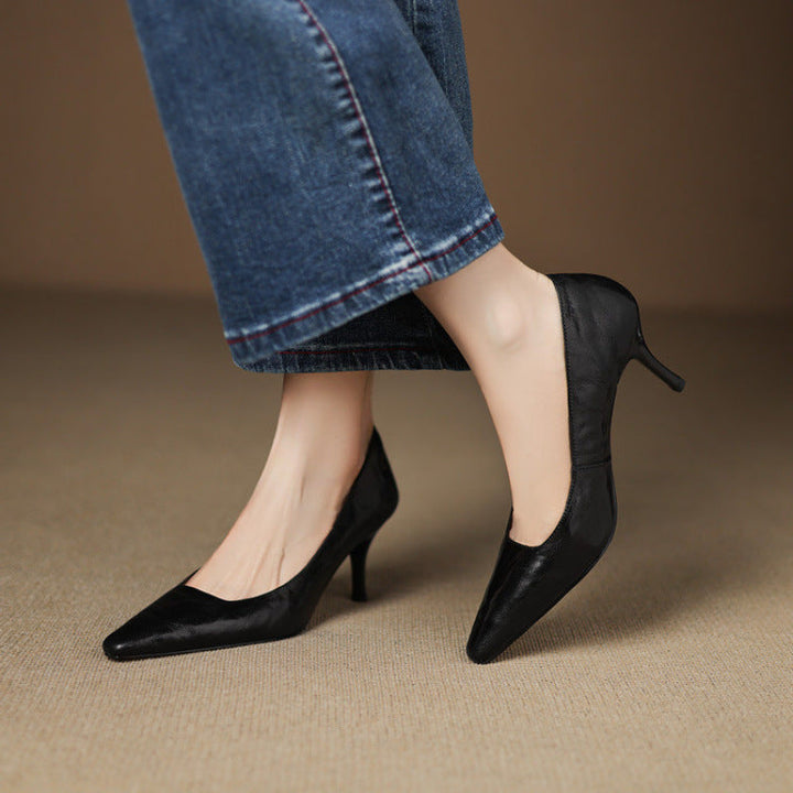 Genuine Leather Heels Ensley