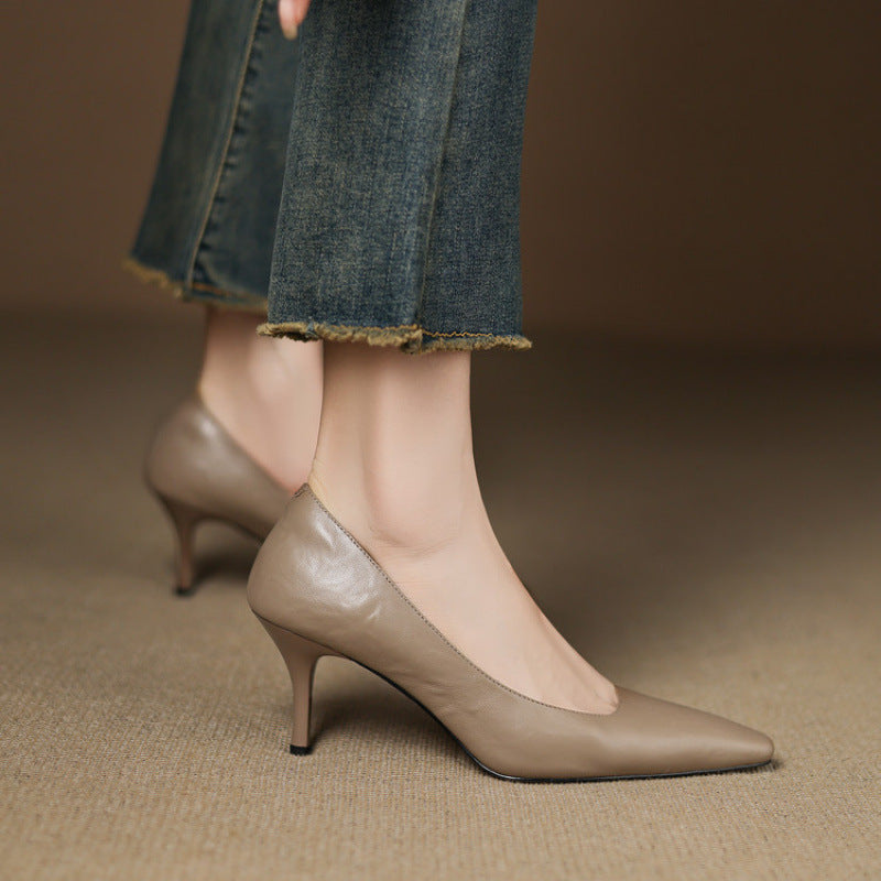 Genuine Leather Heels Ensley