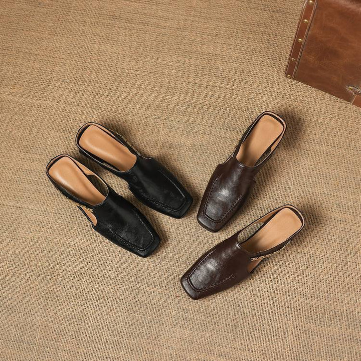 Genuine Leather Mules Kathryn