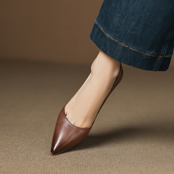 Leather Kitten Heels Carla