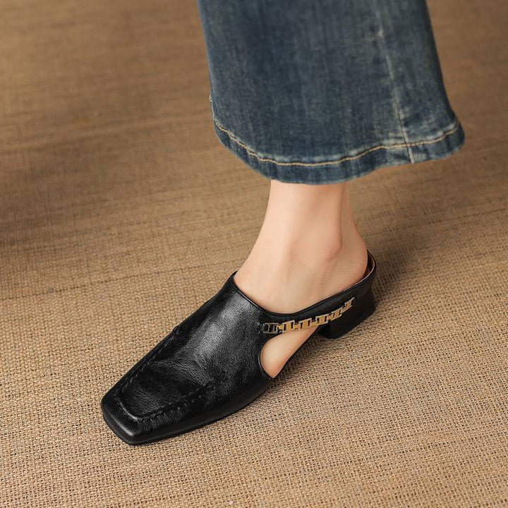 Genuine Leather Mules Kathryn