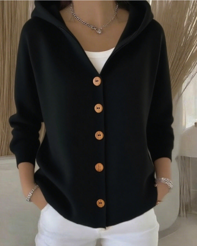 Hooded Knit Cardigan Everly