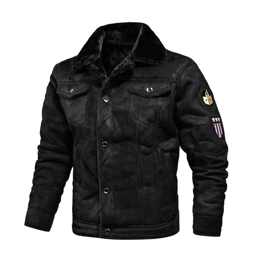 Warm and Versatile Leather Jacket