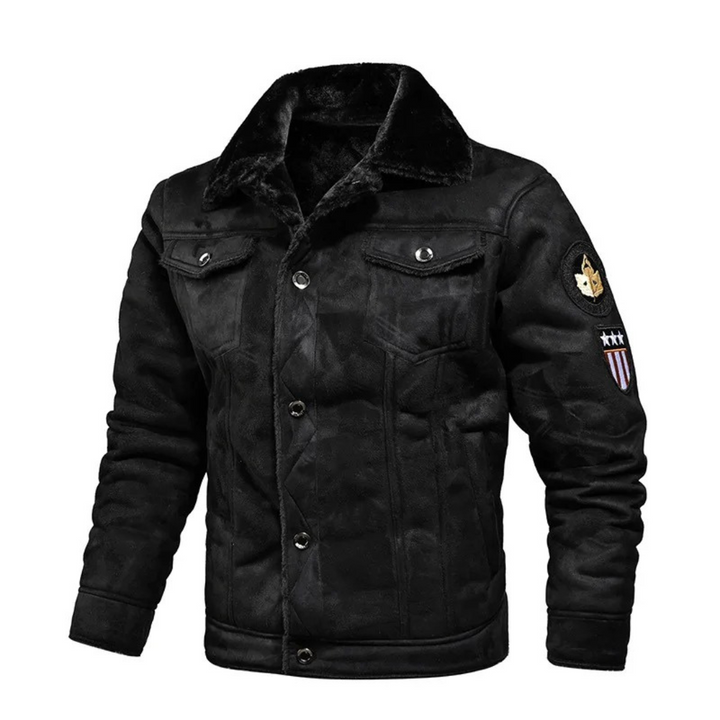 Warm and Versatile Leather Jacket