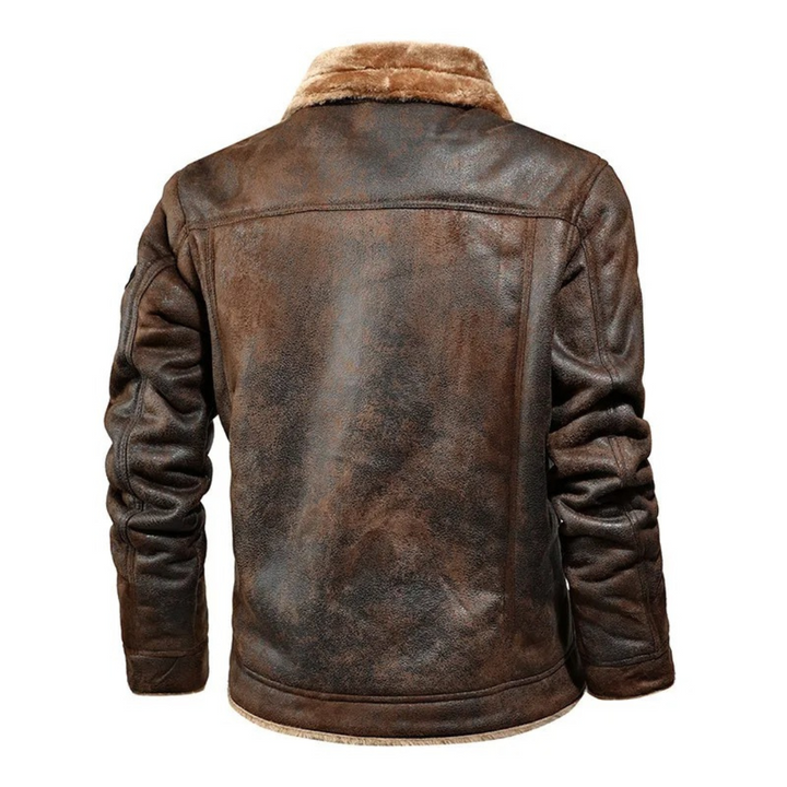 Warm and Versatile Leather Jacket